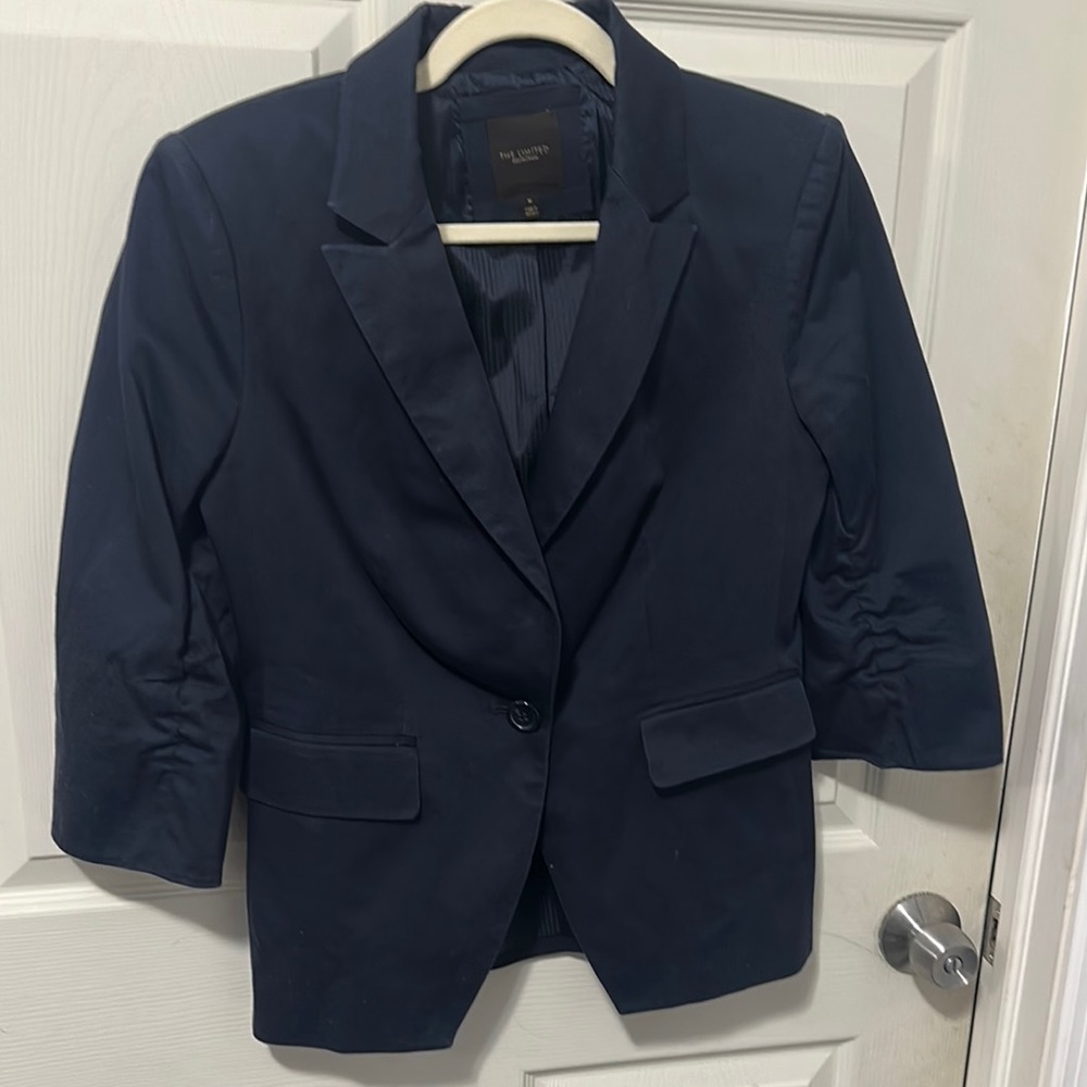 The Limited Blue Blazer Structured Suit Jacket